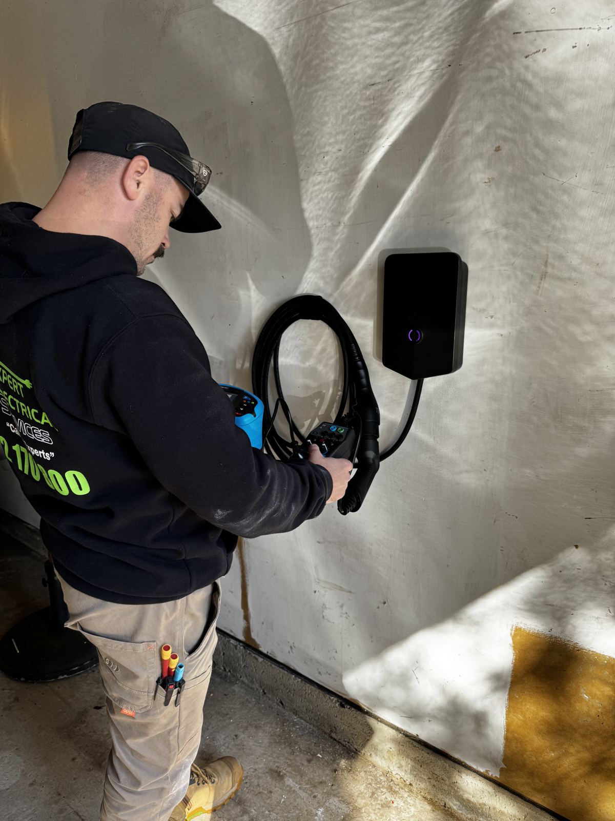 Testing a newly installed EV charger