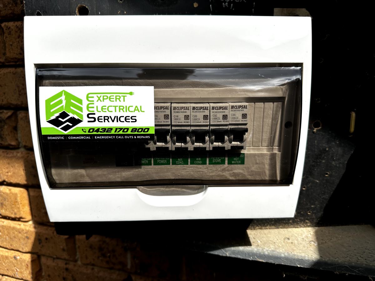 Upgraded switchboard installed by Expert Electrical Services