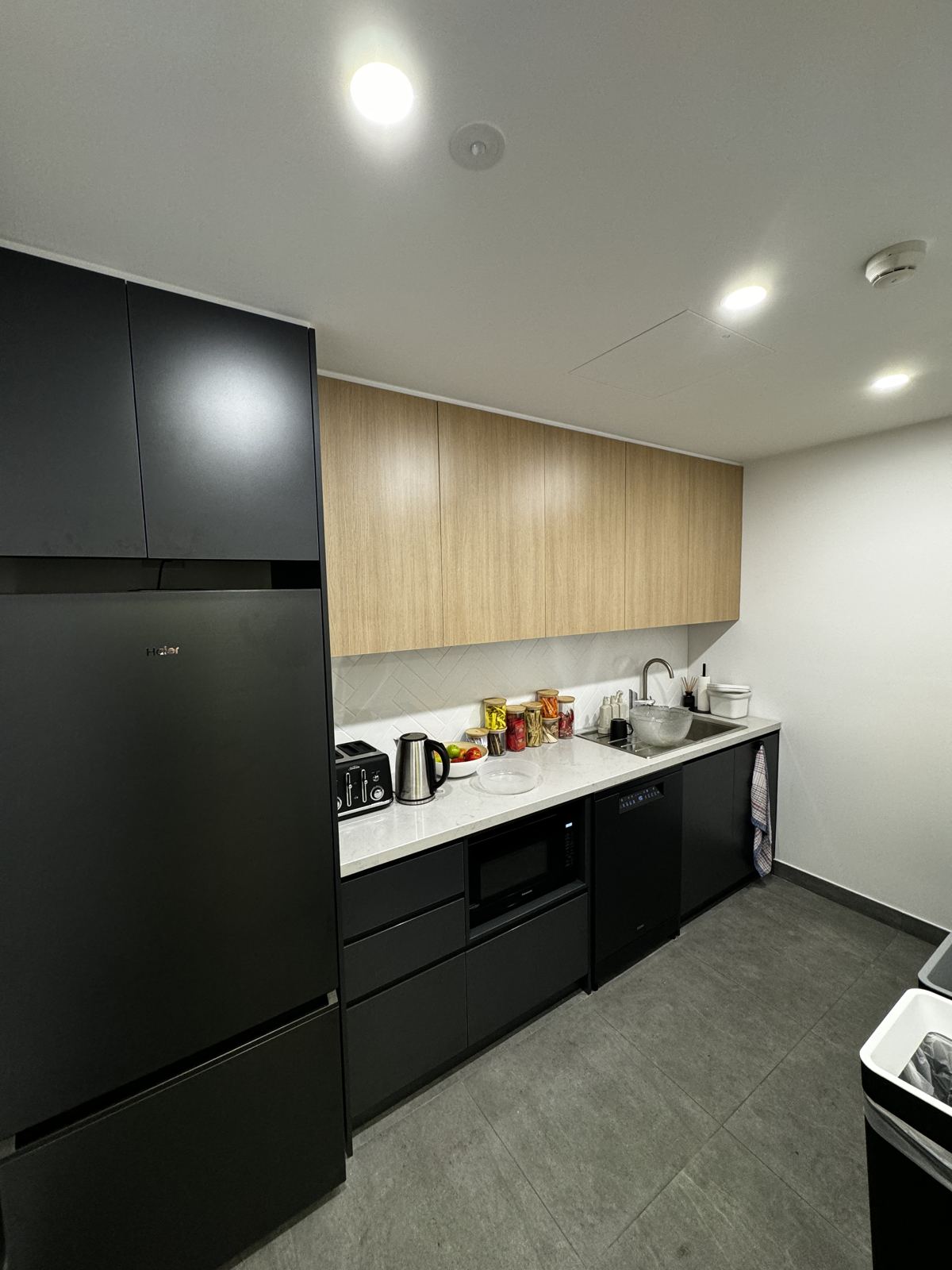 Commercial kitchenette lighting and power by Expert Electrical Services